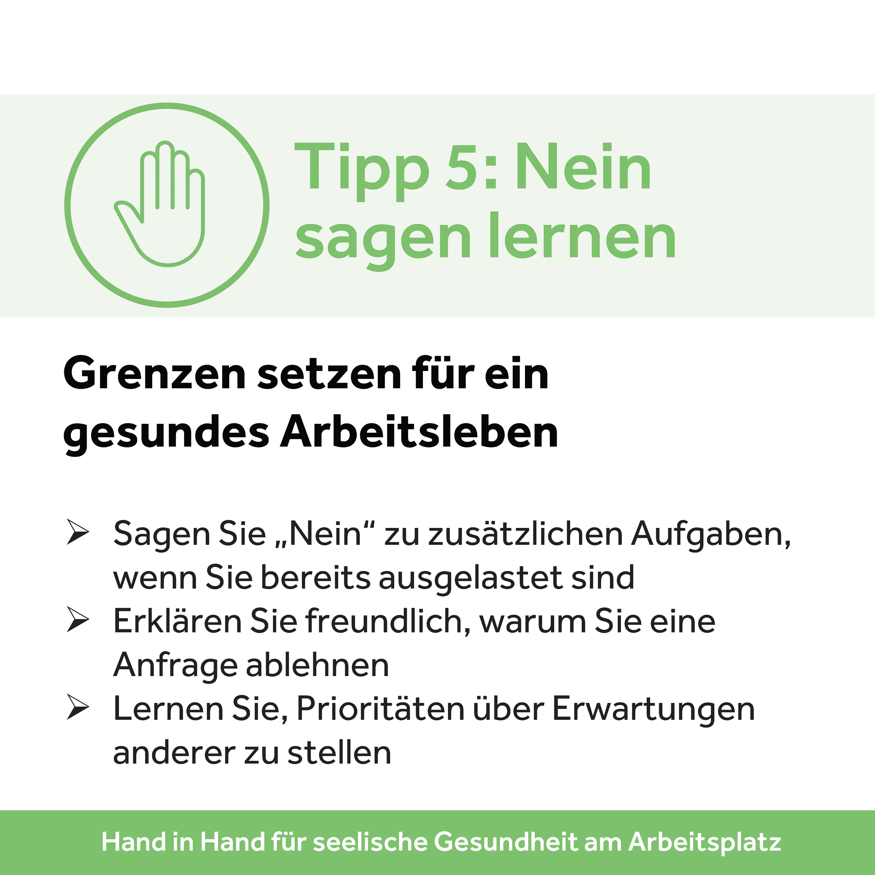 Nein sagen lernen: Grenzen setzen f&uuml;r ein gesundes Arbeitsleben